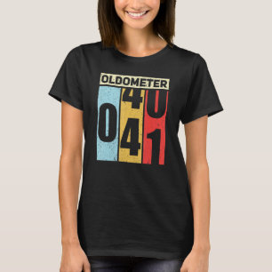 Oldometer 40-41 Funny 41st Birthday Odometer Gift  T-Shirt