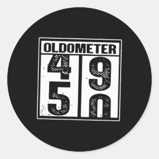 Oldometer 49-50 50 Oldometer Fathers Day  Classic Round Sticker