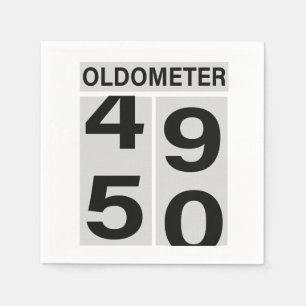 Oldometer 50th Birthday Napkin