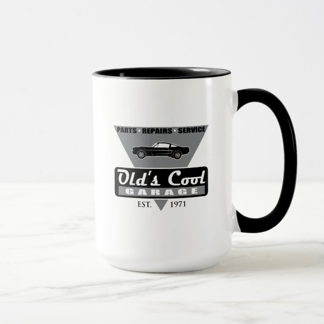 Old's Cool Garage Logo / Graphic - 1966 Mustang Mug (Right)