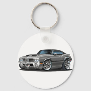 Olds Cutlass 442 Grey Car Keychain