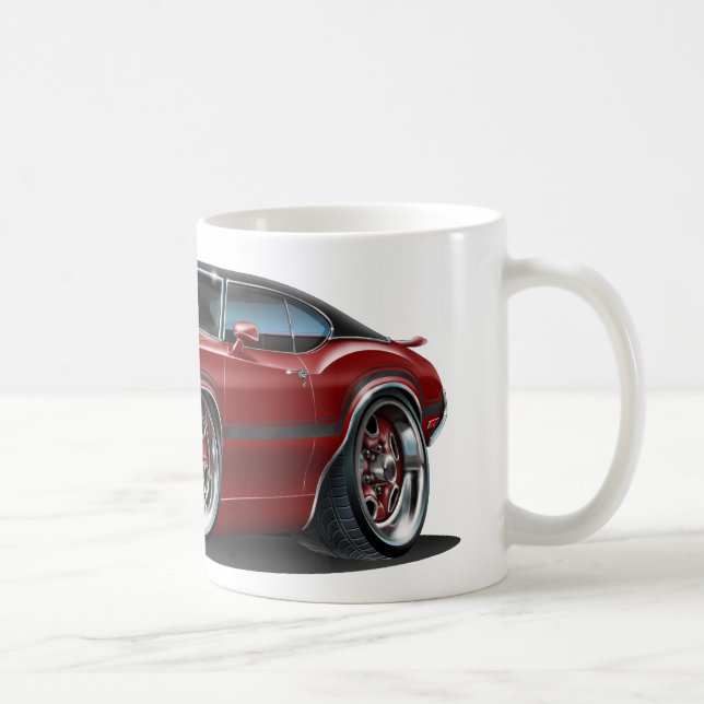 Olds Cutlass 442 Maroon Car Coffee Mug (Right)