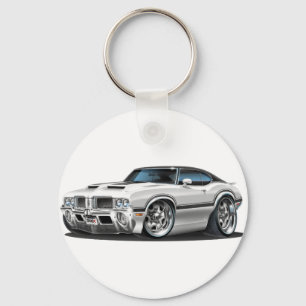 Olds Cutlass 442 White Car Keychain