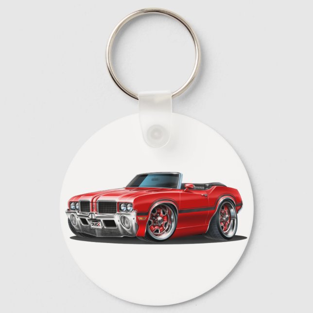 Olds Cutlass Red Convertible Keychain (Front)