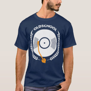 Oldschool Analogue Retro Turntable Vinyl Records M T-Shirt