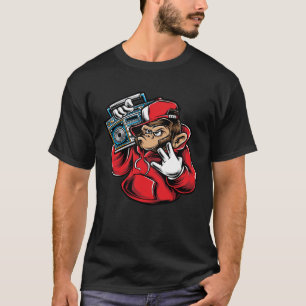 Oldschool Hip Hop Rap Battle Music Monkey Vintage T-Shirt