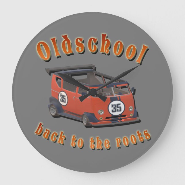 Oldschool Speed - ​Back to the roots! Large Clock (Front)
