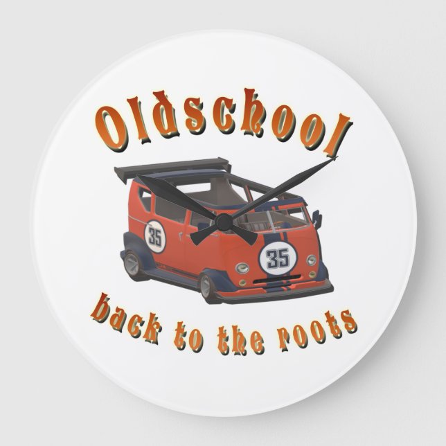 Oldschool Speed - ​Back to the roots! Large Clock (Front)