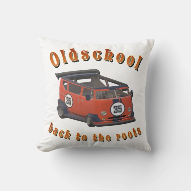 Oldschool Speed - ​Back to the roots! Throw Pillow (Front)