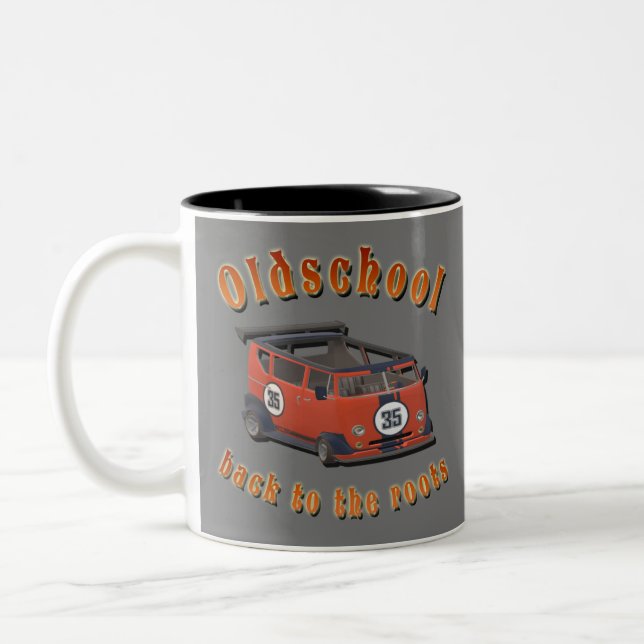 Oldschool Speed - ​Back to the roots! Two-Tone Coffee Mug (Left)