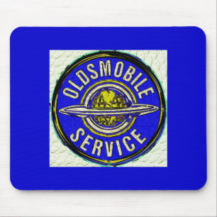 oldsmobile retro sign mouse pad