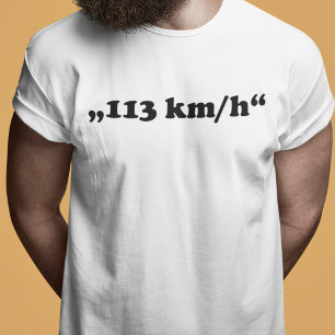 Oldtimer 2cv 113 kmh Typografie T-Shirt