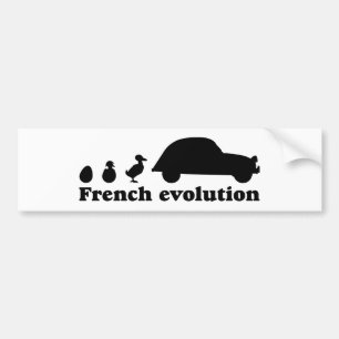 oldtimer 2cv French Evolution Bumper Sticker