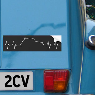 oldtimer 2cv pulse frequency bumper sticker