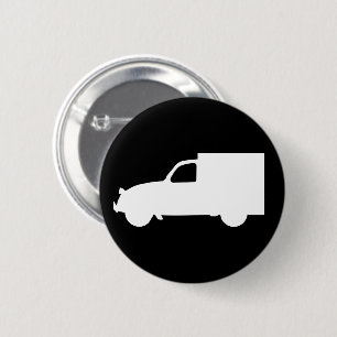 oldtimer 2cv Retro Transporter Silhouette 2 Inch Round Button