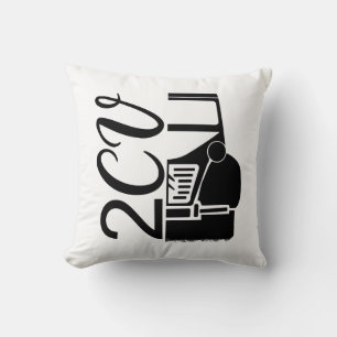 Oldtimer 2cv Typografie Halbe Ente Throw Pillow