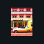Oldtimer at the Art Deco District, Miami, Florida Canvas Print<br><div class="desc">#Canvas showing an #OldtimerCar in front of the Avalon in the Art Deco District of #MiamiBeach.  More items with this design:  www.zazzle.com/aura2000/avalon</div>