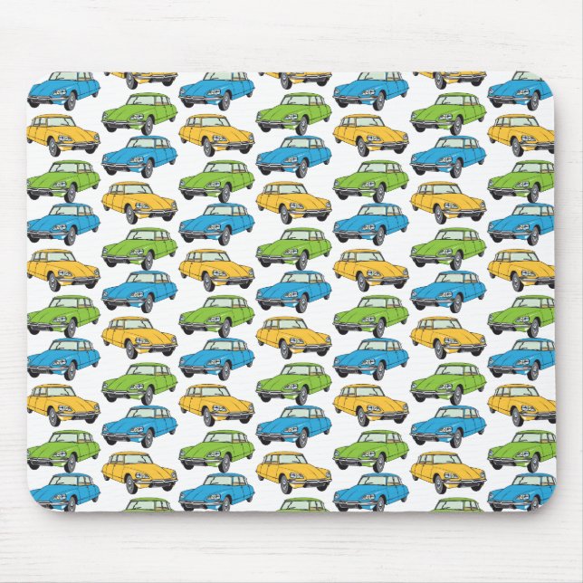 Oldtimer Citroen DS 19 Trio Mouse Pad (Front)