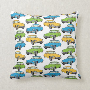 Oldtimer Citroen DS 19 Trio Throw Pillow