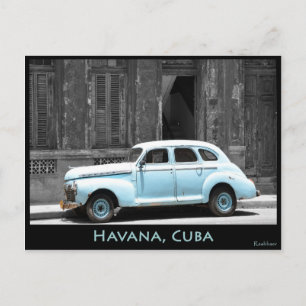 OLDTIMER IN HAVANA POSTCARD