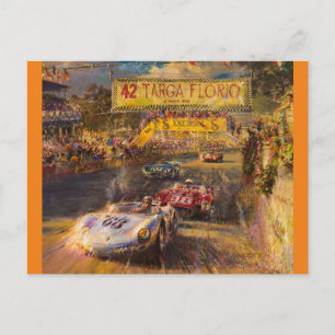 Oldtimer race postcard