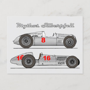 Oldtimer Silver Arrow Germany 1939 Auto-Union  Postcard