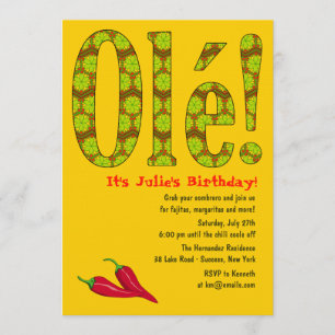 Ole ! Invitation à thème mexicaine