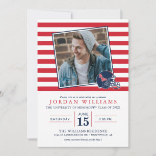 Ole Miss Football Helmet Dark Blue Announcement