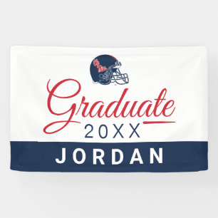 Ole Miss Football Helmet   Dark Blue Banner