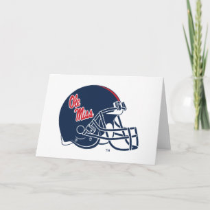 Ole Miss Football Helmet   Dark Blue Card