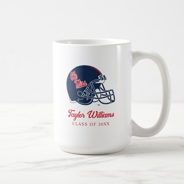 Ole Miss Football Helmet | Dark Blue Coffee Mug (Right)