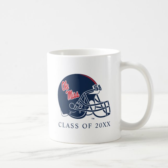 Ole Miss Football Helmet | Dark Blue Coffee Mug (Right)