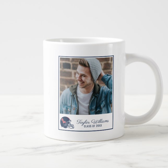 Ole Miss Football Helmet | Dark Blue Large Coffee Mug (Right)