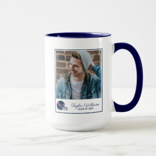 Ole Miss Football Helmet   Dark Blue Mug