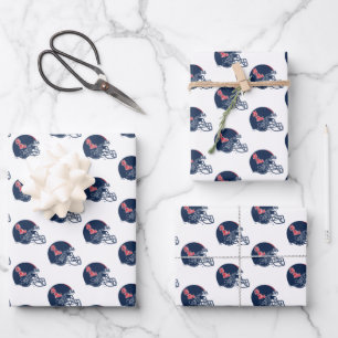 Ole Miss Football Helmet Dark Blue Wrapping Paper Sheet