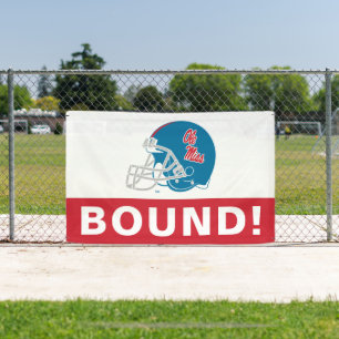 Ole Miss Football Helmet   Light Blue Banner