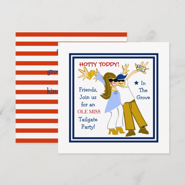 Ole Miss Selfie Invitation (Devant / Derrière)