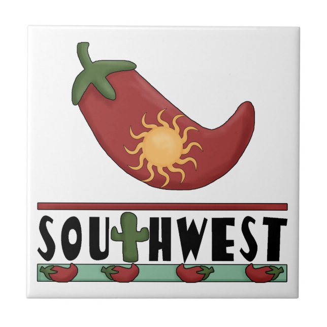 Ole! Sun Stuffed Red Chili Pepper - Chile Relleno Tile (Front)