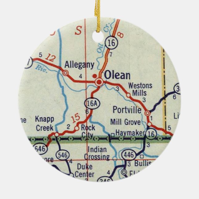 Olean NY Ceramic Ornament (Back)