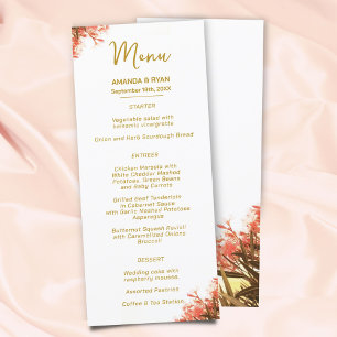 Oleander Flowers on Beach Wedding Menu