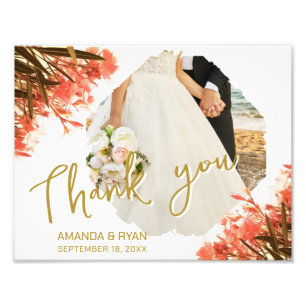 Oleander Flowers Thank you Wedding Photo Print