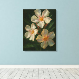 Oleander: Toxic Elegance Impressionist Oil Art Canvas Print