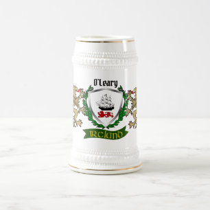 O'Leary/Leary Irish Shield Beer Stein
