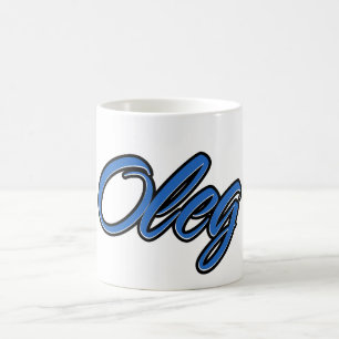 Oleg First Name Name blue Tasse Kaffeetasse Coffee Mug
