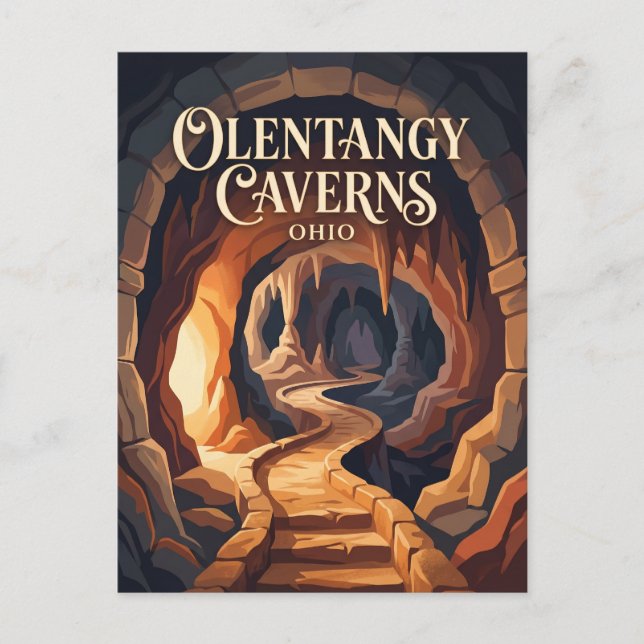 Olentangy Caverns Ohio Postcard (Front)