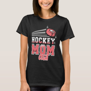 Olga Hockey Mom With Puck Womens T-Shirt