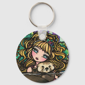 "Oliana's Otter" Fantasy Mermaid Sea Otter Fairy Keychain