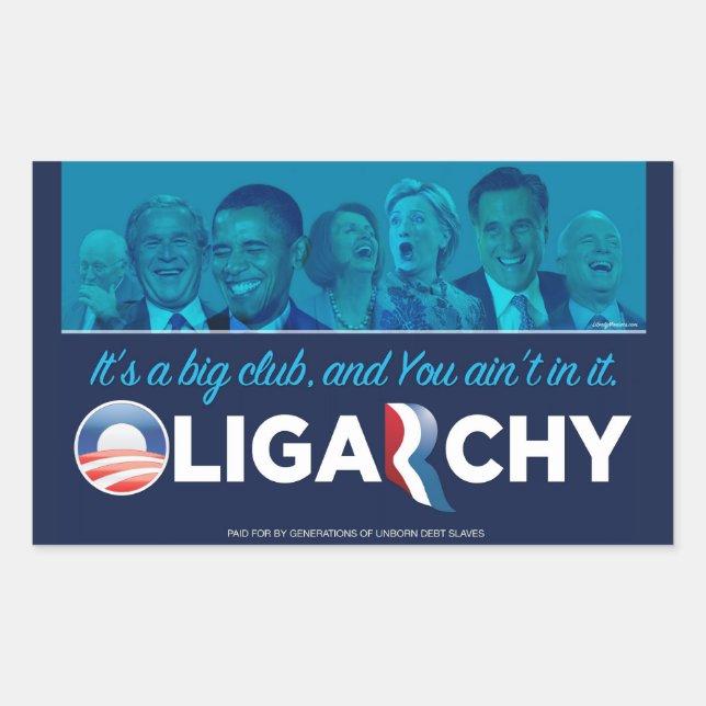 Oligarchy 2012 sticker (Front)