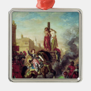 Olinda and Sophronia on the Pyre Metal Ornament