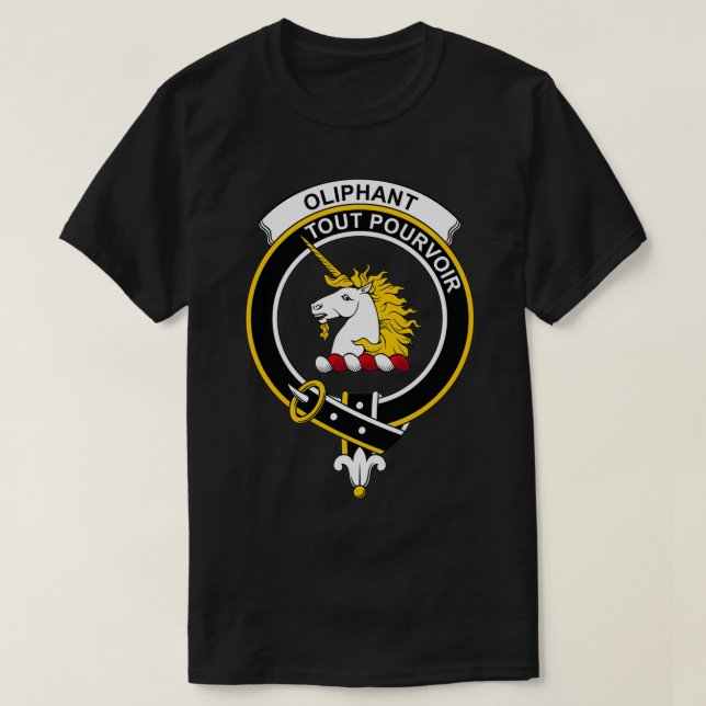 Oliphant Crest Tartan Clan Scottish Clan T-Shirt (Design Front)